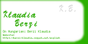 klaudia berzi business card